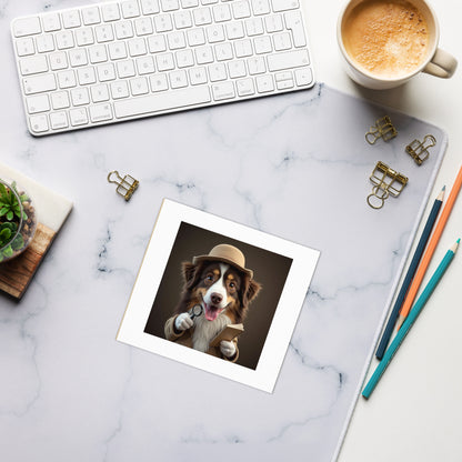 Custom pet portrait notepad, 5.5″×6″, front view