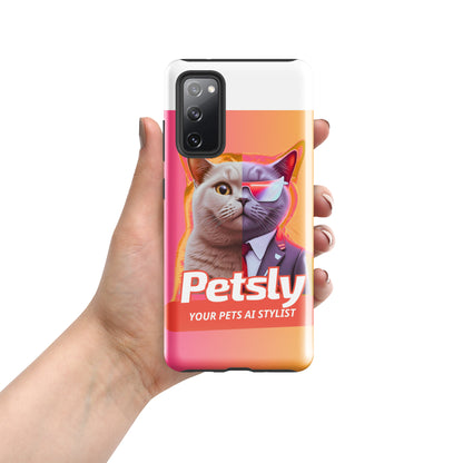 Tough custom pet portrait case for Samsung Galaxy S20 FE, glossy, front view